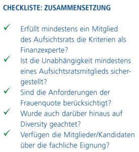 Checkliste: Zusammensetzung