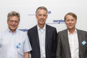 Die drei MorphoSys-Gründer: vlnr: Prof. Dr. Andreas Plückthun; Dr. Simon Moroney; Dr. Christian Schneider Bild: MorphoSys AG