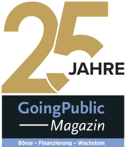 Schriftzug 25-Jahre GoingPublic Magazin