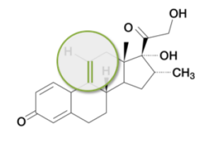 Chemische Formel von Vamorolon. Copyright: Santhera