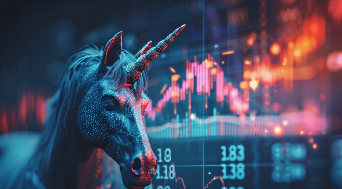 Unicorn startup concept, IPO finance stock charts and graphs background. Copyright: Dennis - stock.adobe.com