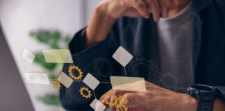 requirements. IT corporation, strategy development, implementation engineer concept.