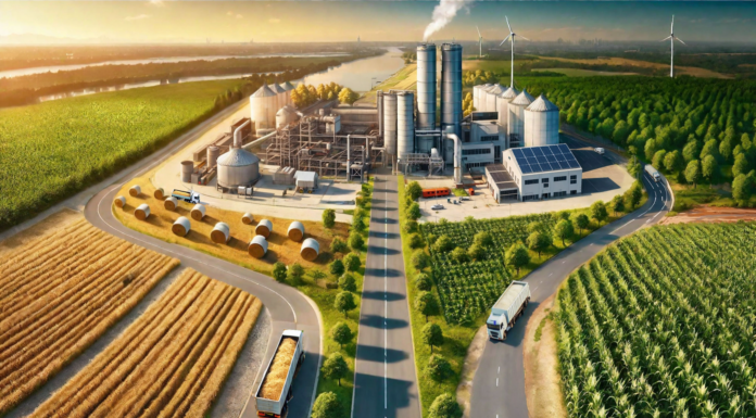 Symbolbild "Landwirtschaft und Chemie – zukünftig eine Symbiose?". Copyright: Gregor Läufer (generiert mit KI (ChatGpt 4.0, Dal-E3, refined mit SDXL))