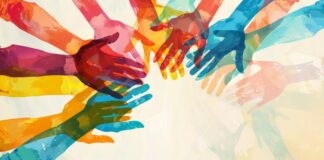 Team collaboration and unity concept representing diverse individuals coming together as a symbol of partnership and employee cooperation. Copyright Foto: JK_kyoto - stock.adobe.com