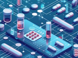 Aidriven pharmaceutical research platform analyzing vast datasets to discover new drug candidates and accelerate drug development minute infographic scrutiny of AI in future drug ... Mehr anzeigen Von Premium Graphics