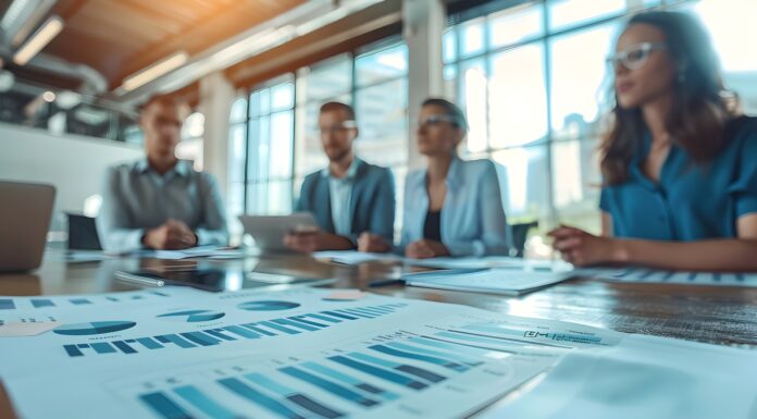 „Wachstum statt Verwaltung“ – Mit professioneller Hilfe das volle Potenzial von Beteiligungsprogrammen heben Symbolbild: Team Discussing Growth Strategies in Modern Boardroom Setting. Copyright: Thares2020 - stock.adobe.com