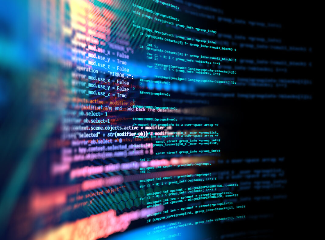 Symbolbild "Software" (Programming code abstract technology background of software developer and Computer script). Copyright: monsitj - stock.adobe.com