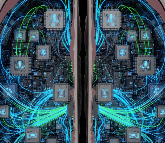 Symbolbild. Digital Consciousness: A Technological Exploration of Artificial Neural Networks and Brain-Computer Interfaces, Depicting the Convergence of Biology and Future Engineering, AI Innovations. Copyright: Rumah - stock.adobe.com