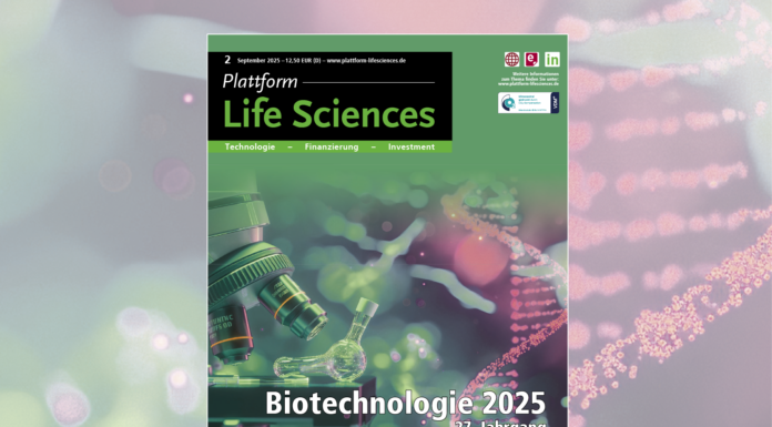 Out Now: „Biotechnologie 2025“! (27. Jg.) Titelbild Plattform Life Sciences-Ausgabe 2/2025