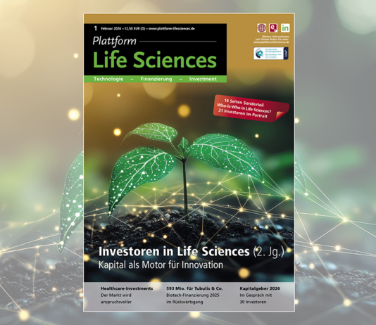 Out Now! Investoren in Life Sciences 1/26 (2. Jg.) Titelbild. Copyright: Phoenix AI Photo - stock.adobe.com