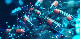 Symbolbild. Digital pills and neural network representing pharmaceutical ai and drug discovery. Copyright: TensorSpark - stock.adobe.com
