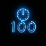 Teil 1: Die ersten 100 Tage einer Life-Science-Ausgründung Symbolbild. Neon countdown clock illustration. Time 100 days to go symbol. Copyright: Positive Thinking - stock.adobe.com