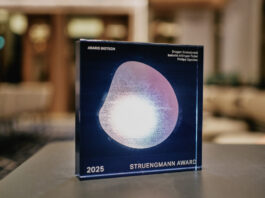 Strüngmann Award: Unternehmen durch ihre Unternehmer sehen Die Strüngmann Award-Trophäe von 2025. Fotograf: Christian Back. Copyright: ATHOS KG