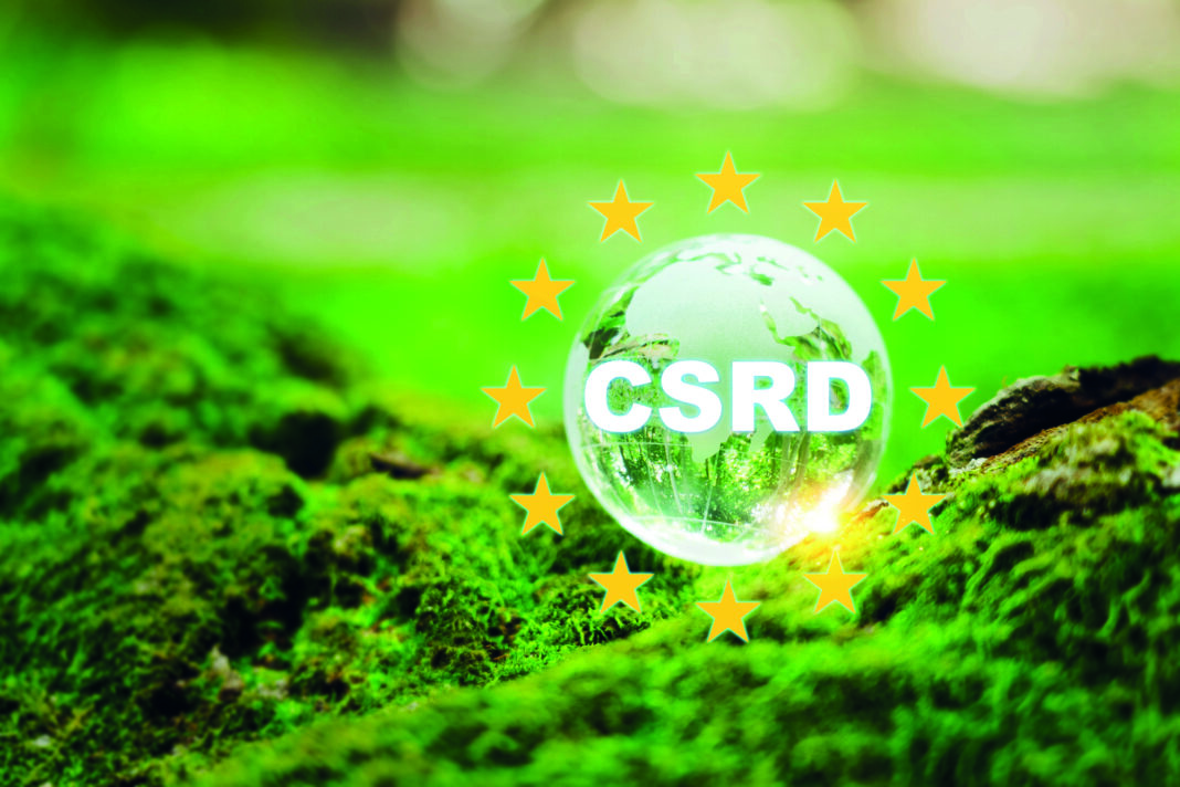 Corporate Sustainability Reporting Directive (CSRD) Concept. The